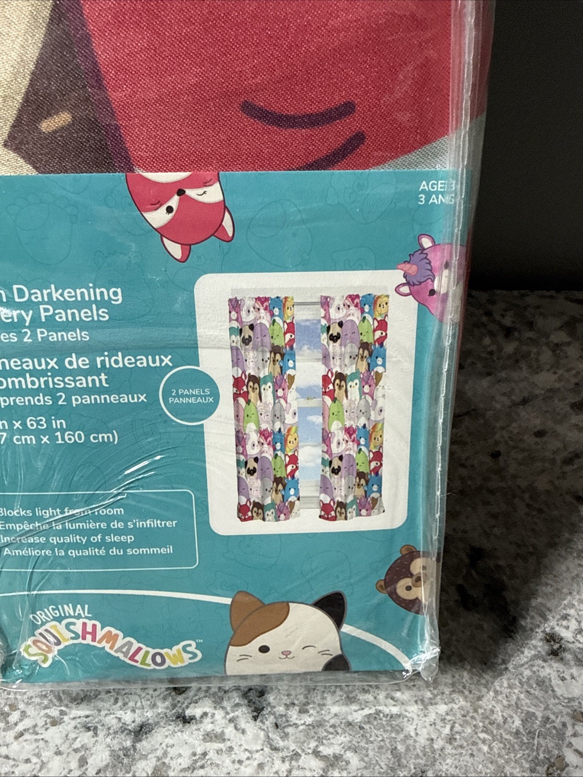 Original Squishmallows Room Darkening Drapery Panels Includes 2 Panels New