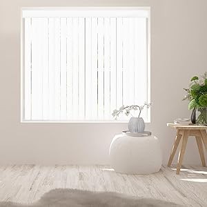 PVC Vertical Blind Replacement Slats Curved Smooth White 58.5 x 3.5 (10-Pack)