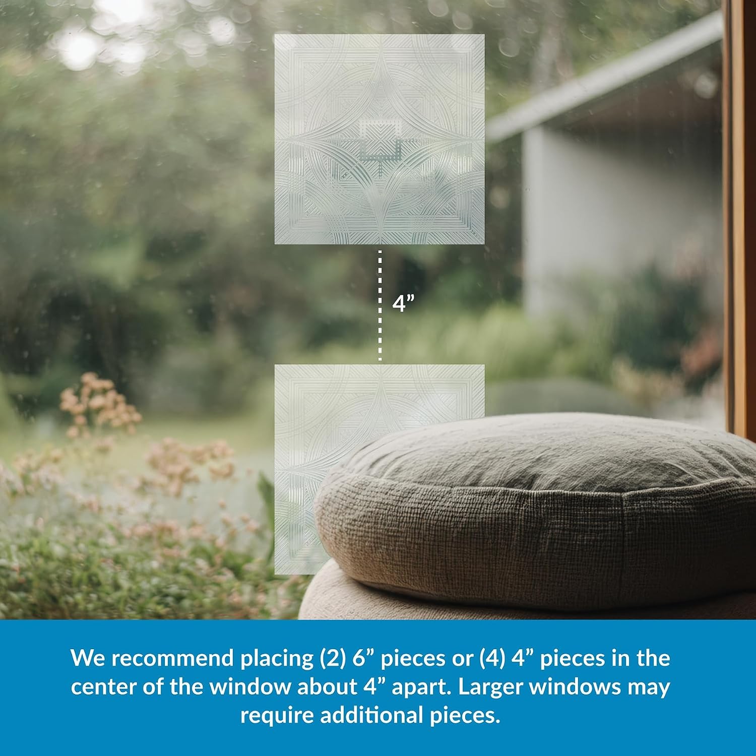 Bird’s Eye View Window Film Bird Deflectors by , Four-Pack, Static Cling,