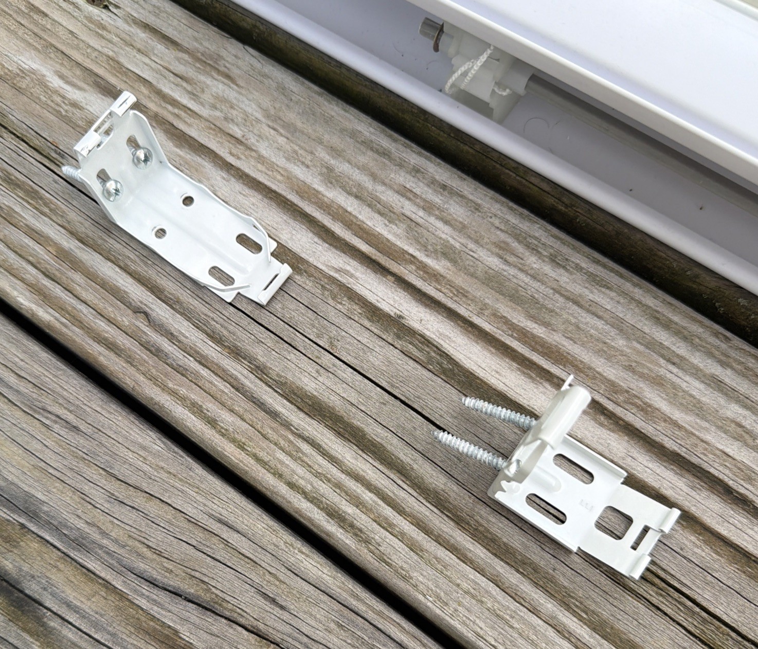Nien Made Enterprise Cordless 2” White Faux Wood Slat Blinds 61” H X 33 & 1/2” W