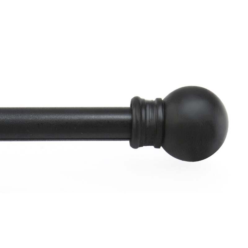 Kenney KN365/5 Black Steel Fiona Cafe Rod 7/16 Dia. x 48 to 84 L in.