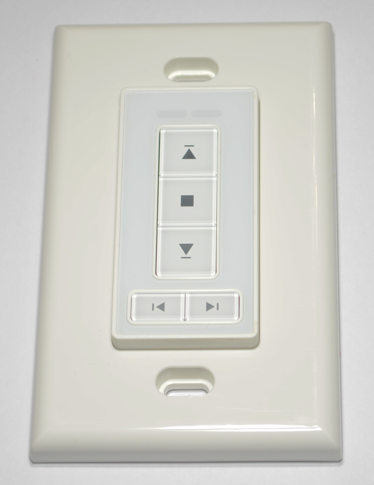 A-OK AC135-02 Roller Shade Motor Wall Mount Remote Control – White – 2 Channel
