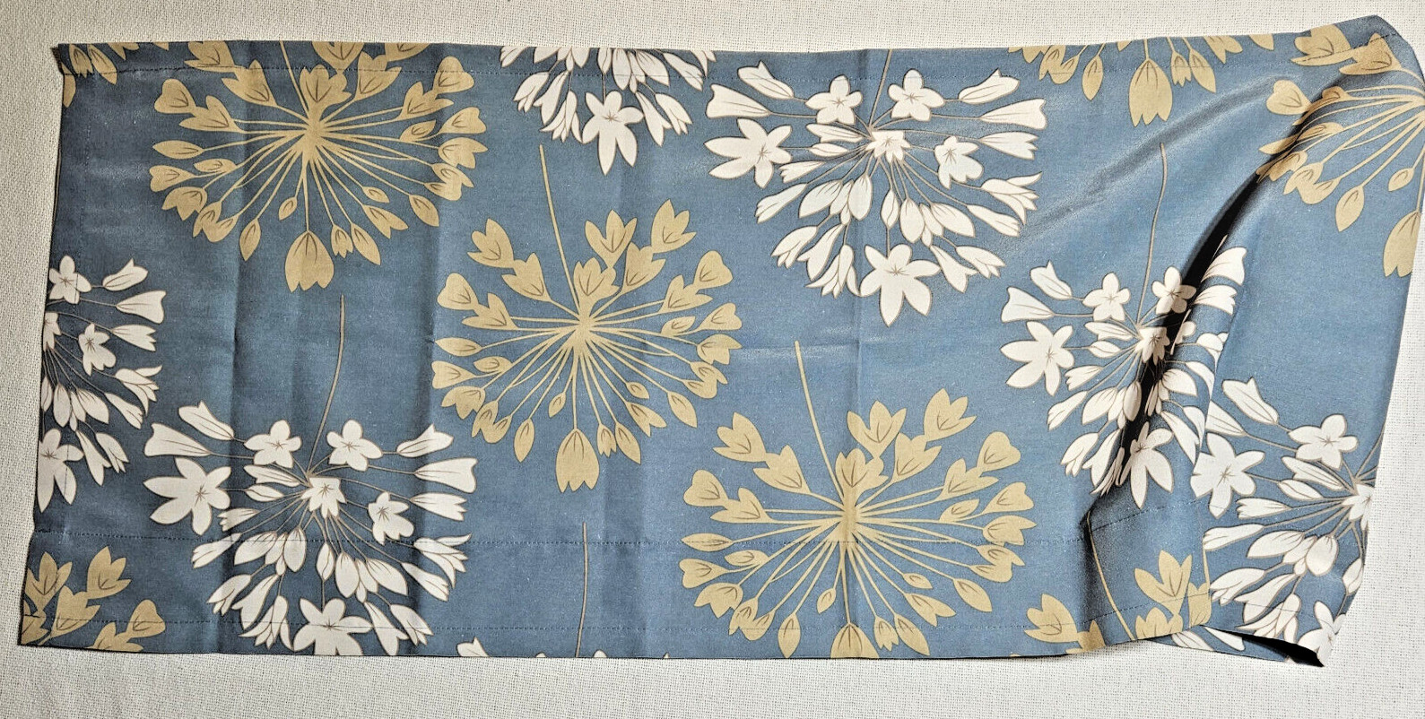 1PC VOGOL Floral Pattern Kitchen Valance for Window, Rod Pocket Linen 52 x 18