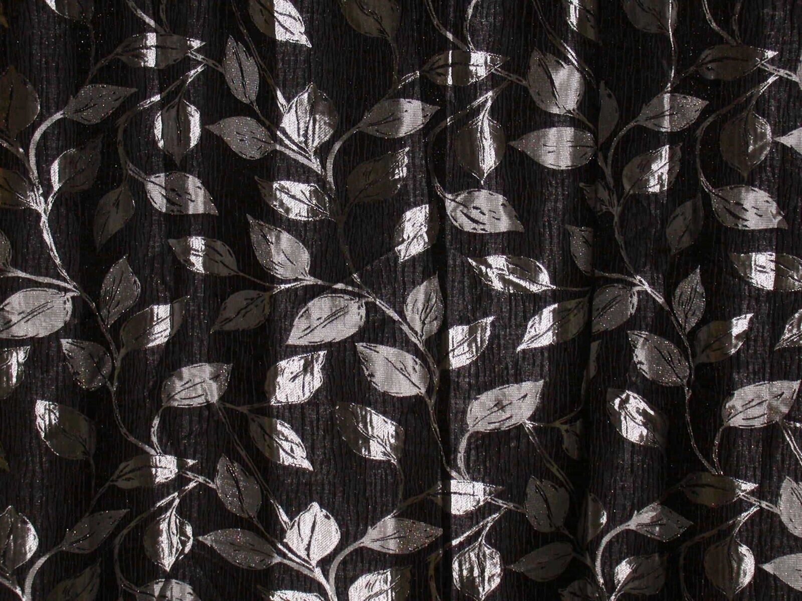 1 Panel Royal Tradn Charlotte Jacquard Drapes 52Wx108L Ea Panel Silver Black NEW