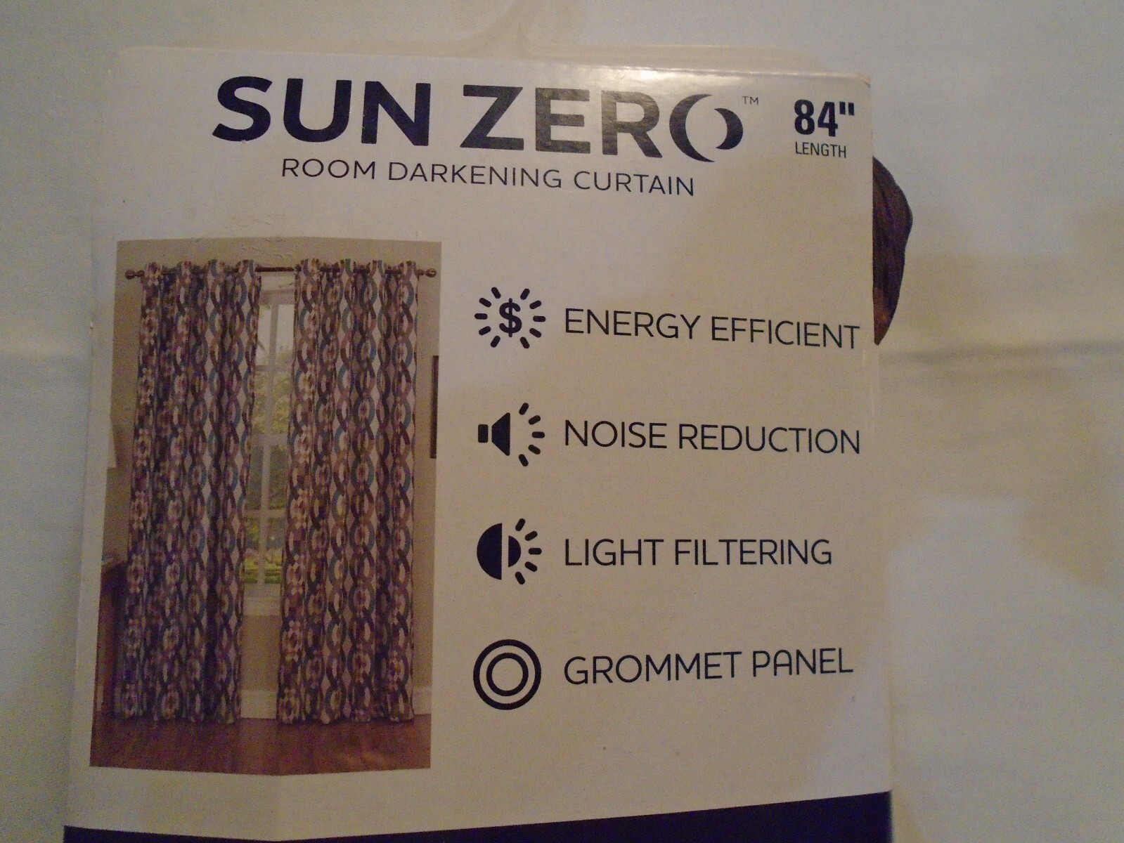 BOHO New Sun Zero Crinkle Nova Print In Stone 50” x 84” Grommet Panel