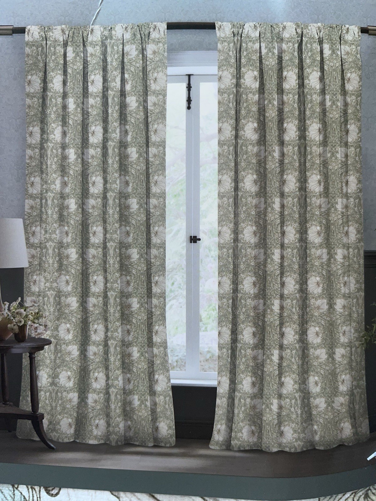 Morris & Co Pimpernel Window Drapes Panels Set Of 2 Size 37” x 96” Nwt