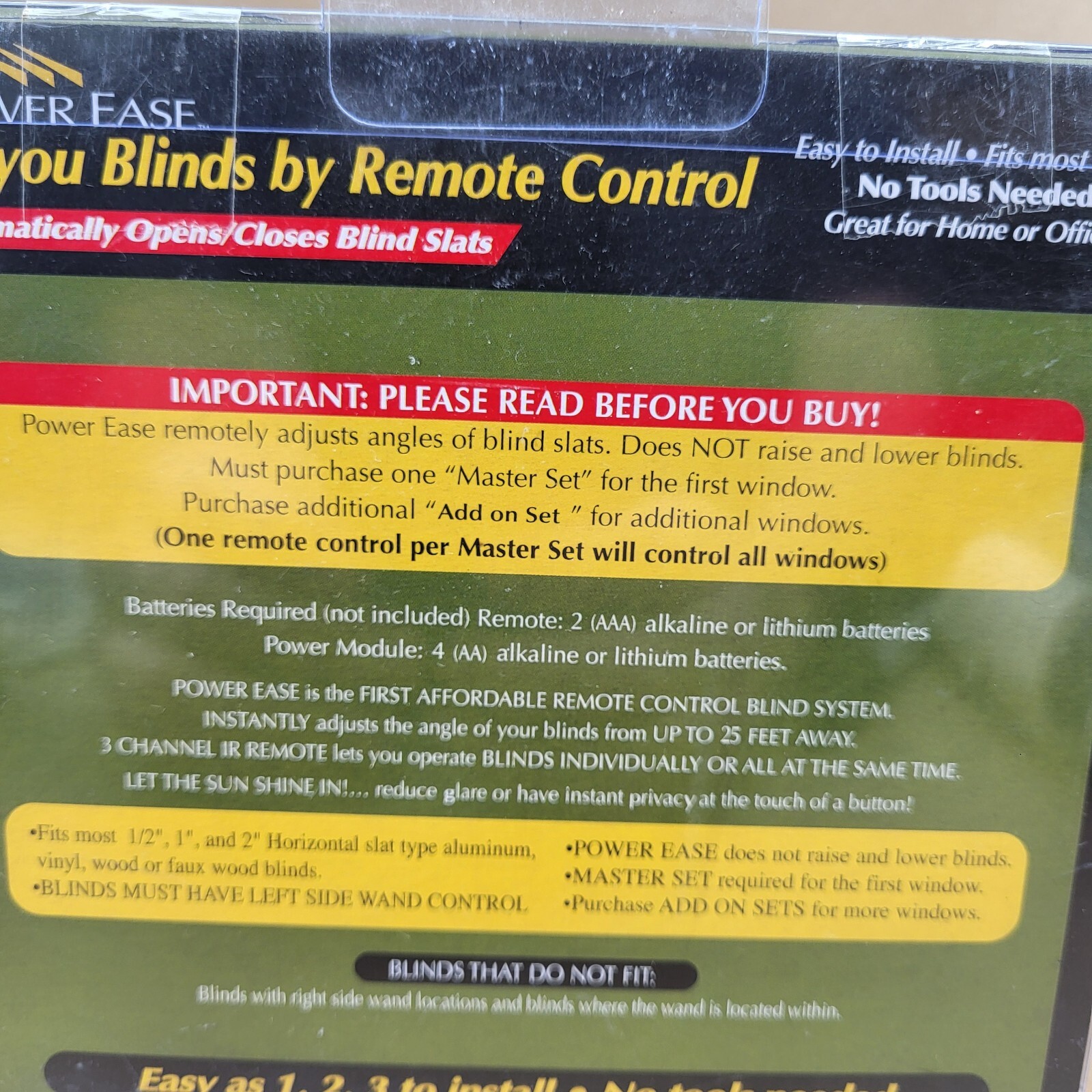 New Power Ease Open Close Blinds Add On Unit (No Remote)