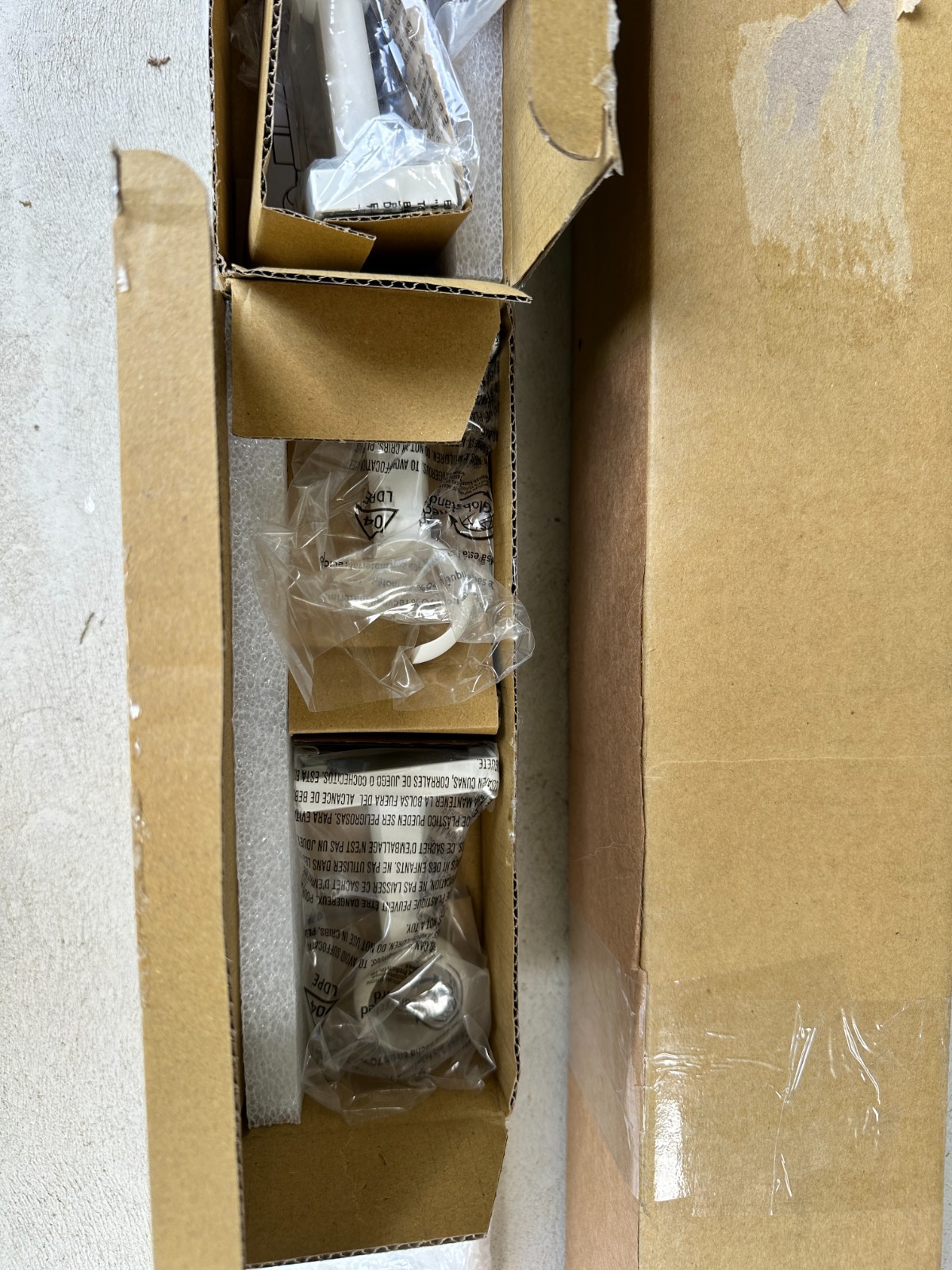 Pottery Barn Standard Curtain Rod & Wall Bracket 108-144″ ~ 1.25″d White NEW