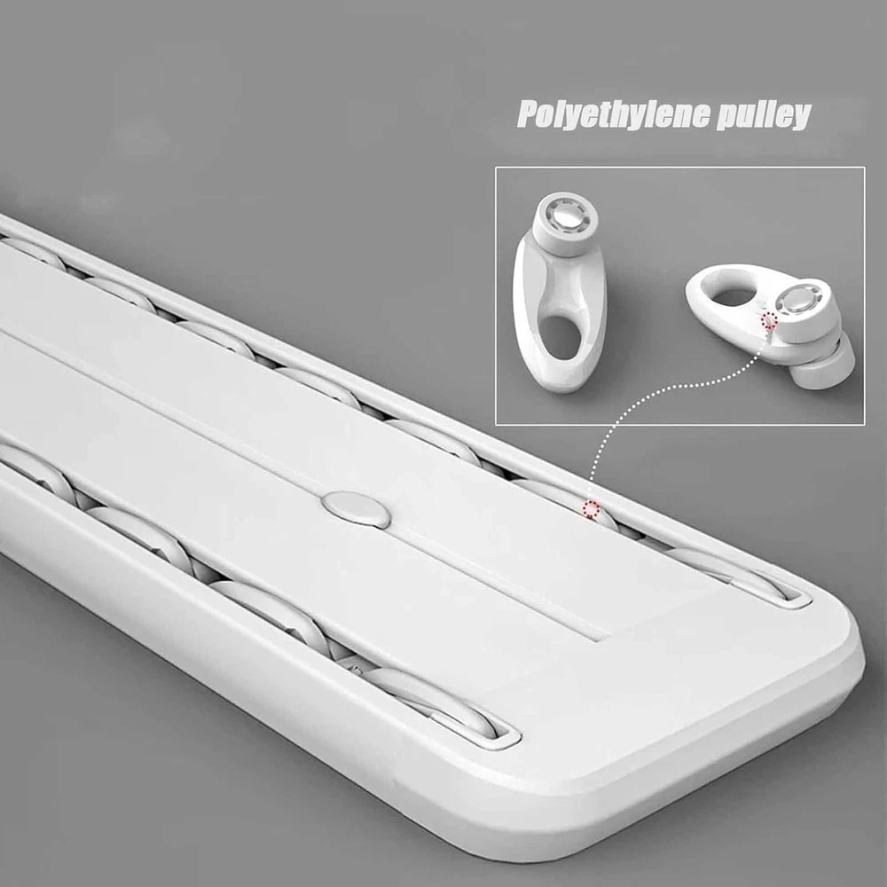 Heavy-Duty Double Track Ceiling Curtain Rail, Silent Sliding Curtain Track 1M