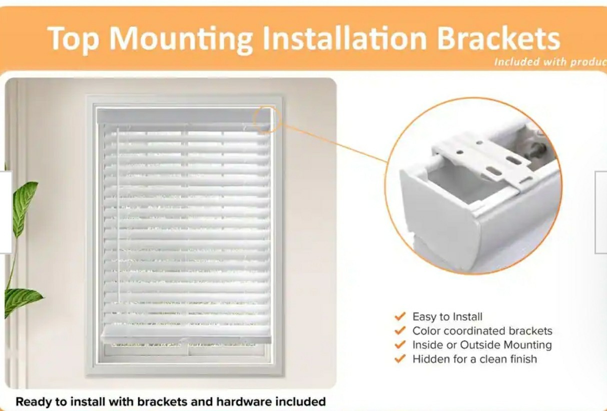 Bali Faux Wood Blinds 31-35 7/8×48-53 7/8in (White) x2 Included