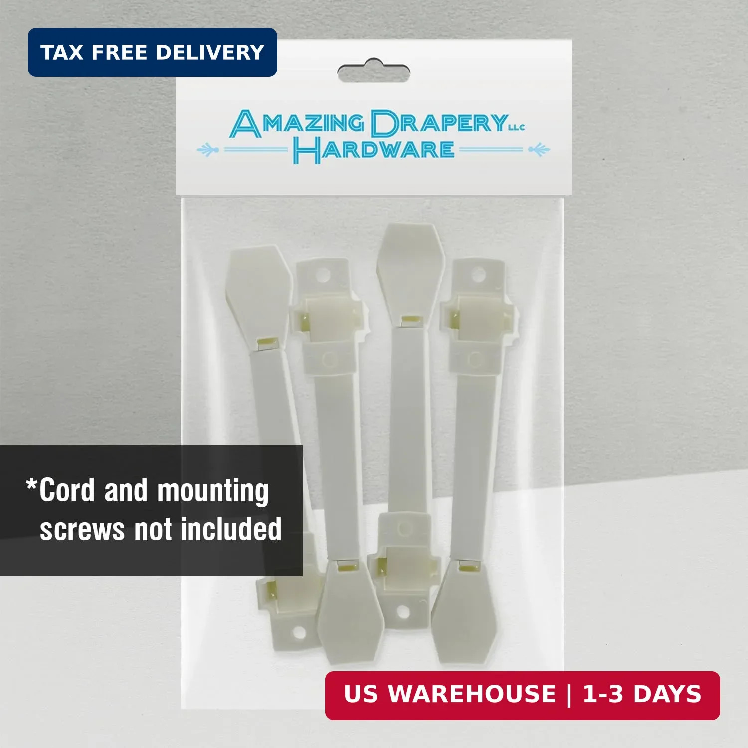 Amazing Drapery Hardware Spring Loaded Cord Tensioner for Cord Loops – Ivory, Wa