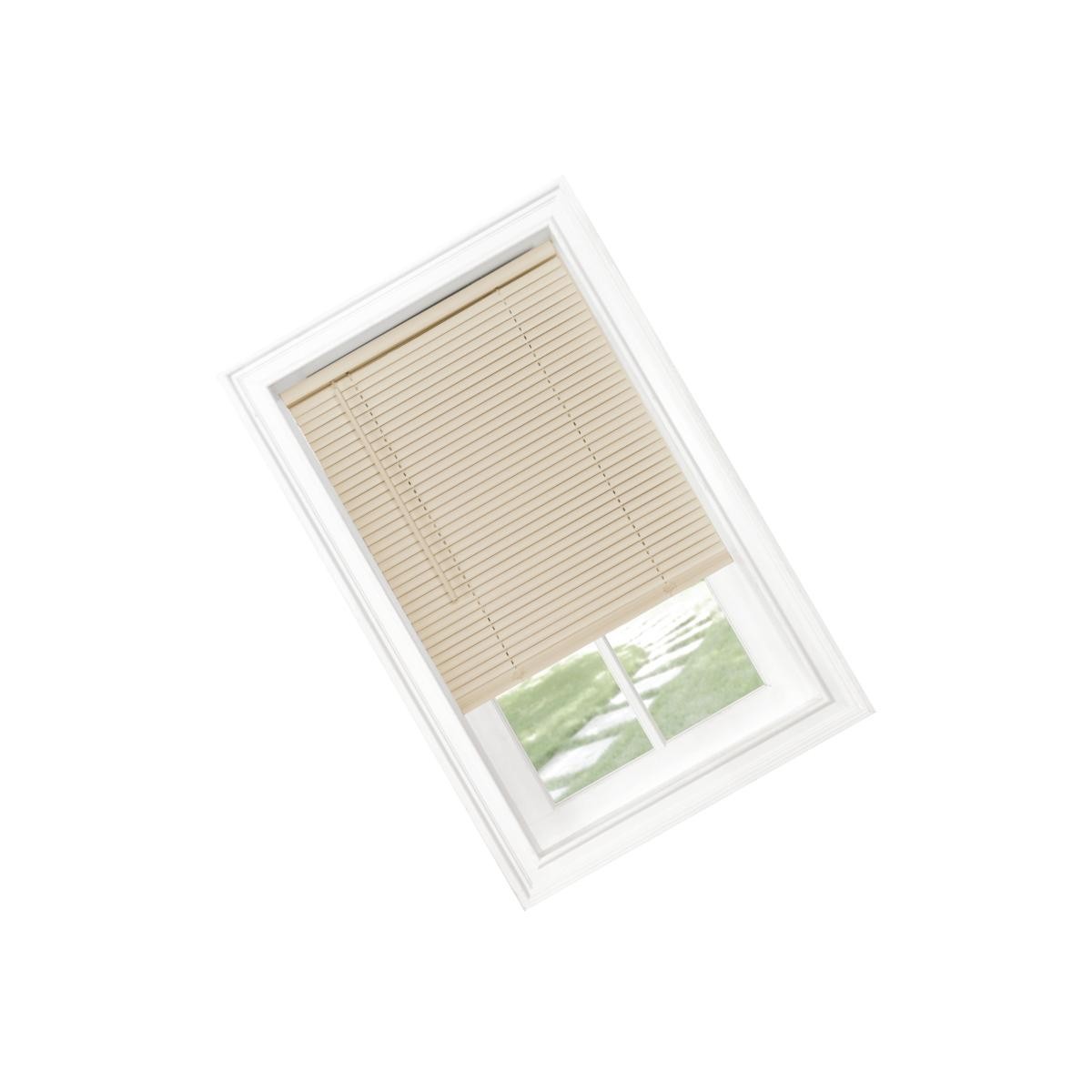 Achim 34 x 72 in. GII Morningstar Cordless Vinyl Mini Blind, Alabaster