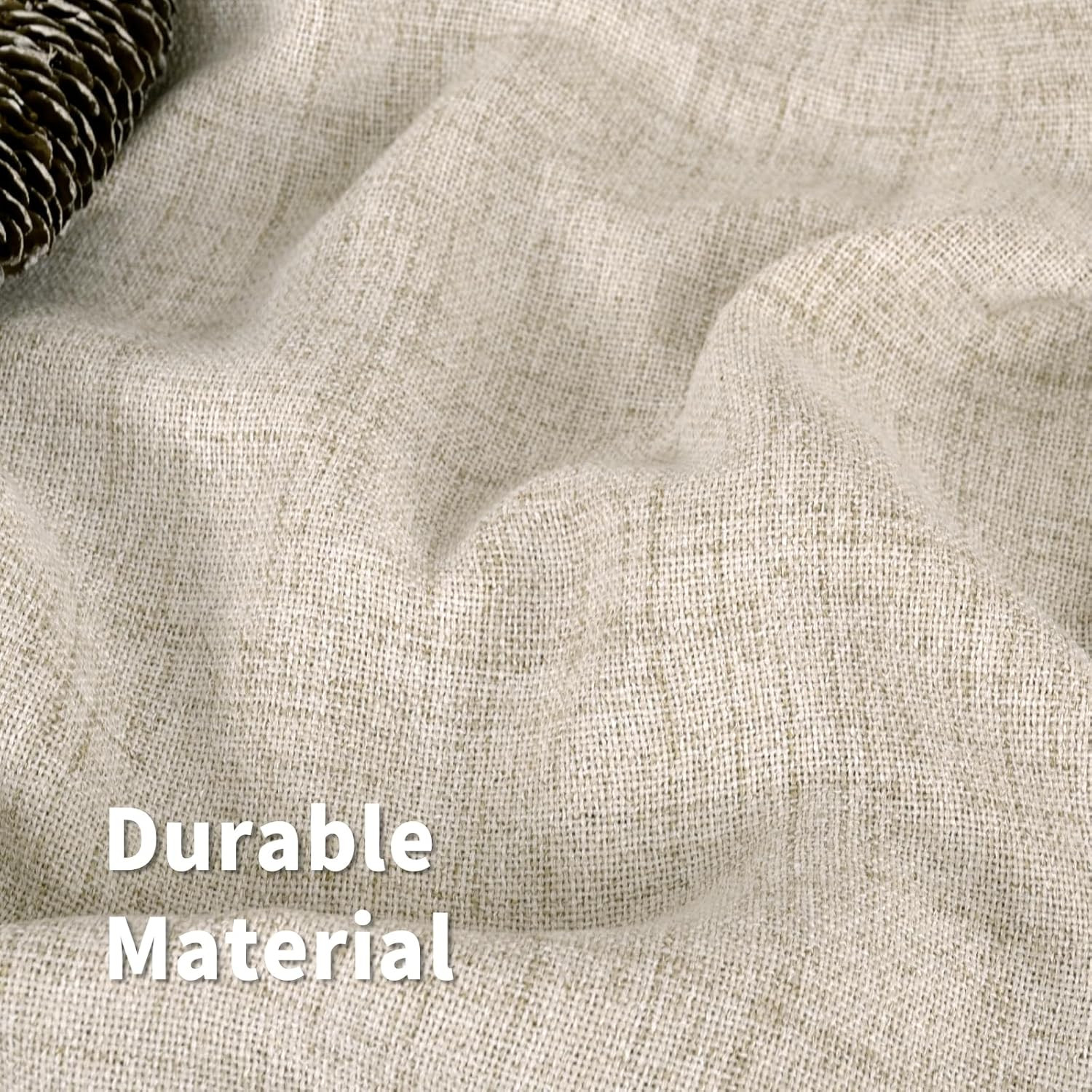 Bgment Linen Curtains 63 Inch Length 2 Panels for Living Room – Semi Sheer Drape