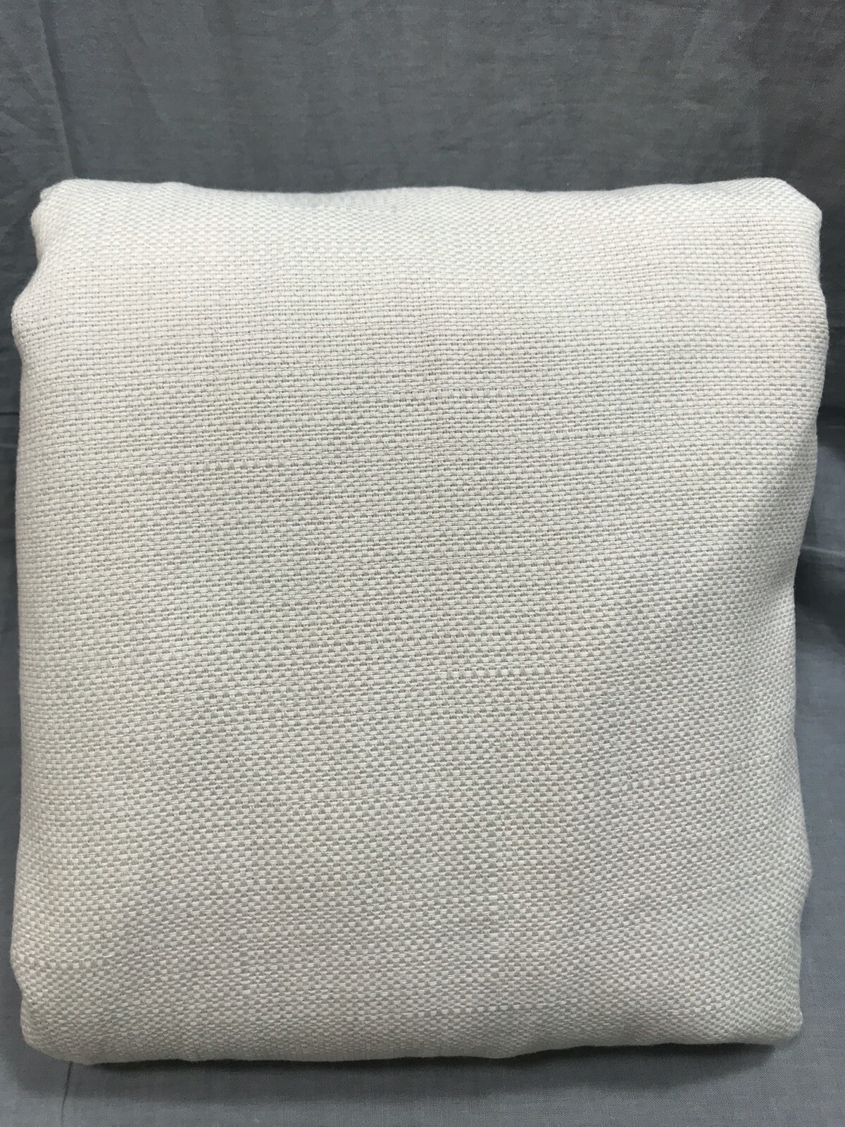 1 Pottery Barn White Sunbrella Textured Canvas Indoor 108” Drape