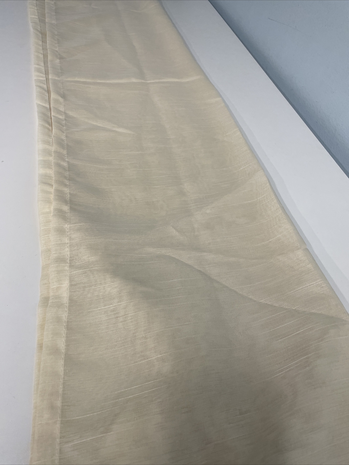 52×108 Sheer Window Curtain Panels (Set of 2) Ivory NEW FMFunctex Polyester 2-Pa