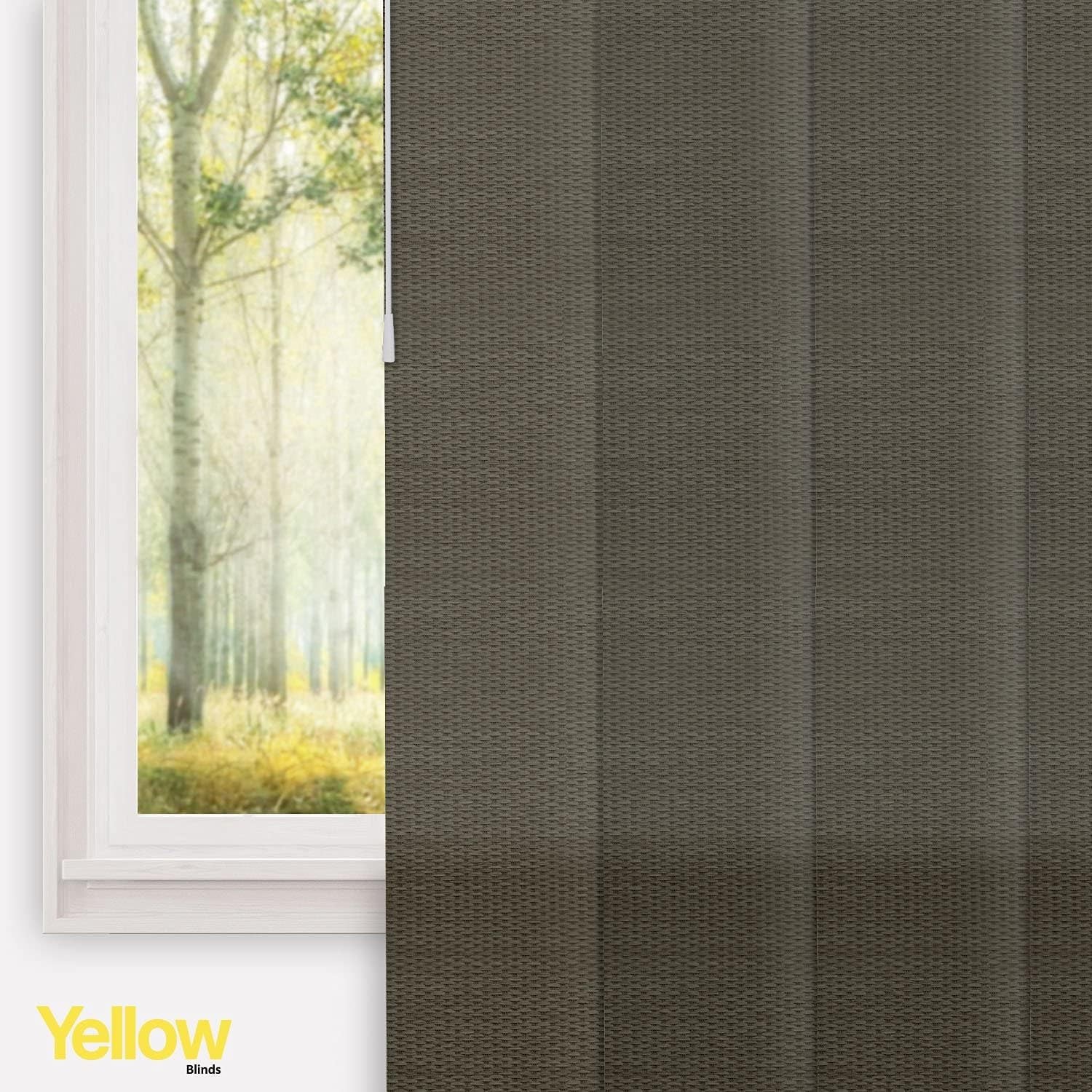 Adjustable Panel Track Blinds for Sliding Glass Door, 46″-86″ W x 0-96″ H,