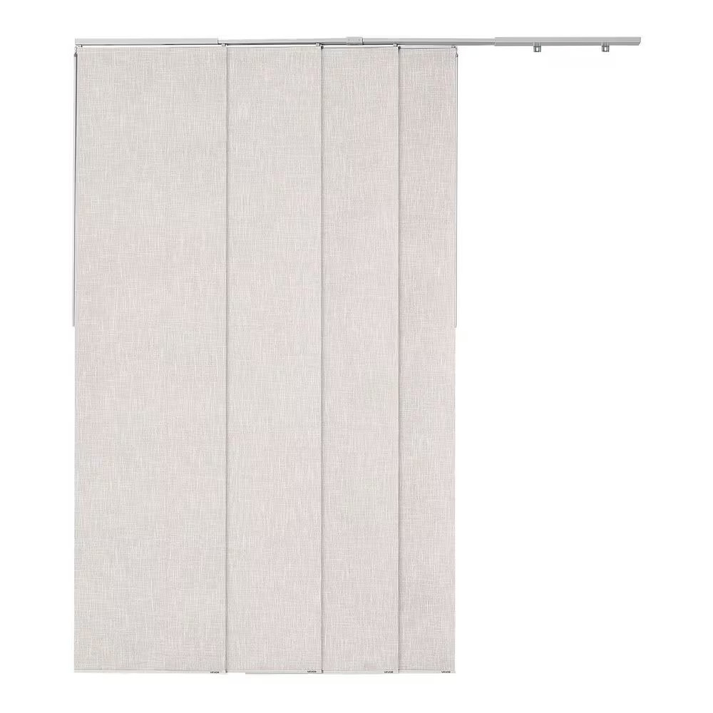 Panel Track Blinds, Extendable Track from 21.25 In. to 86 In. W, Trimmable Panel