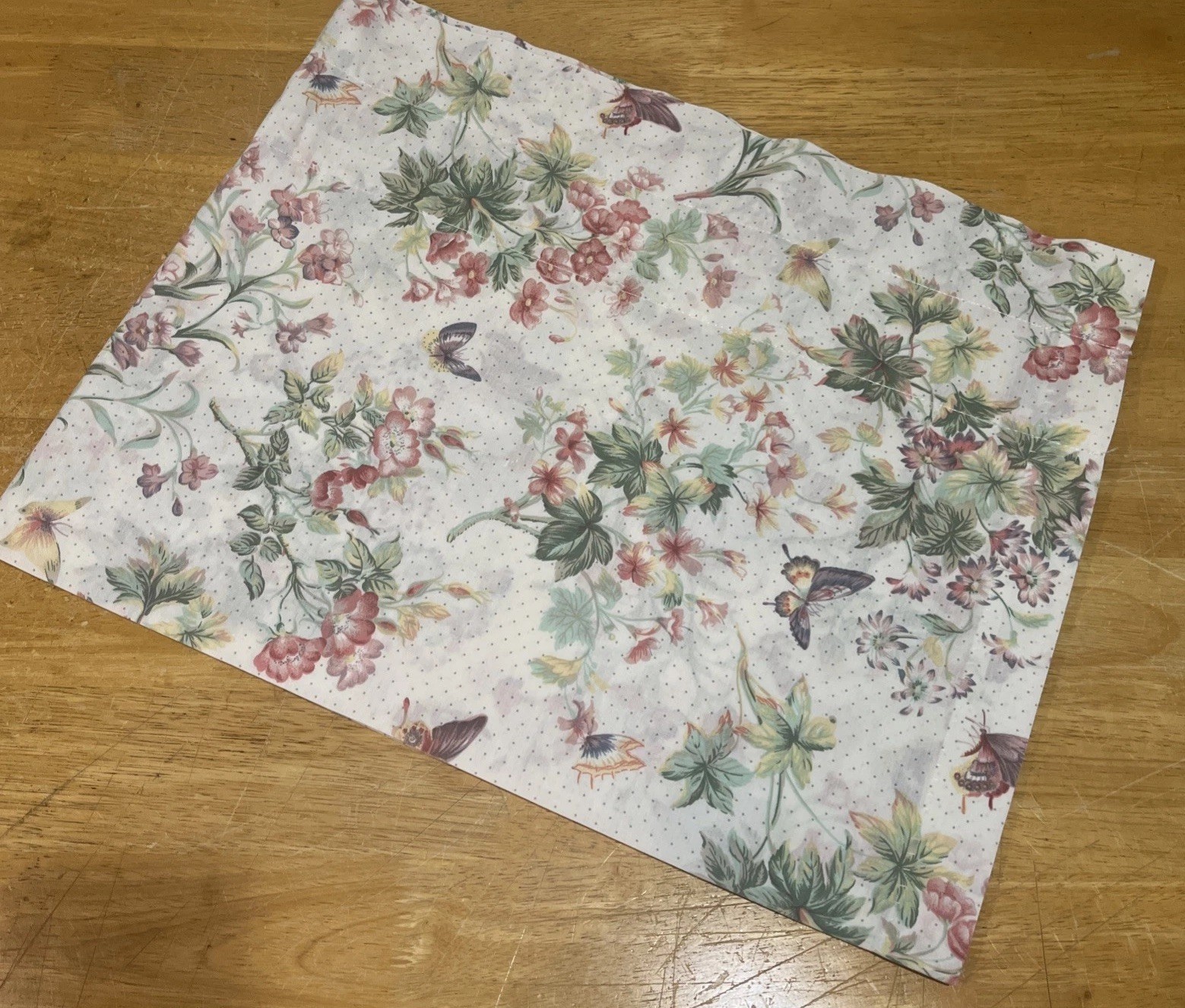 Vtg JC Penny Floral Valances Wildflower Butterfly 27×88″ Garden Cottage Country
