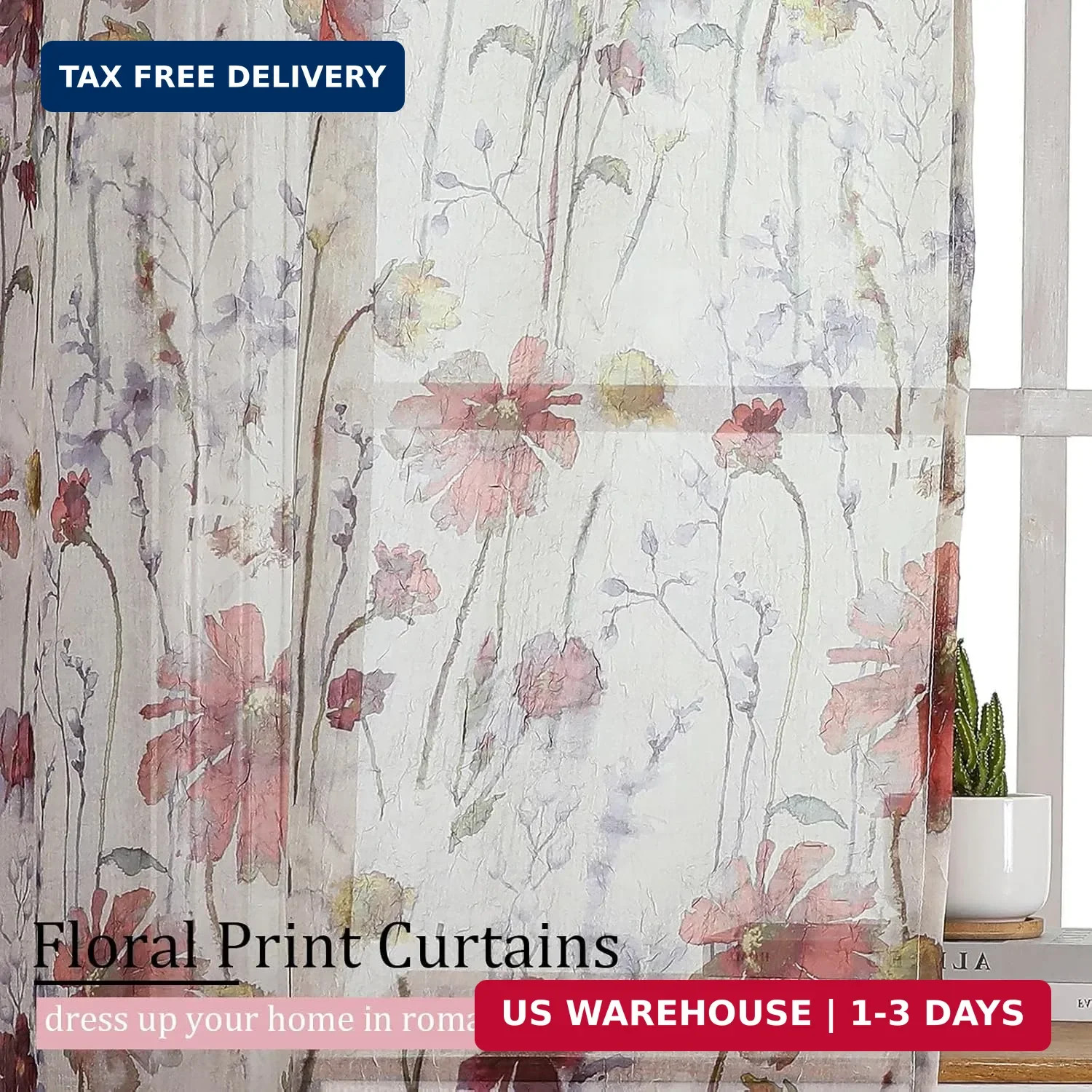 Crushed Kitchen Window Curtains 45 Inches Length 2 Panels Elegant Farmhouse