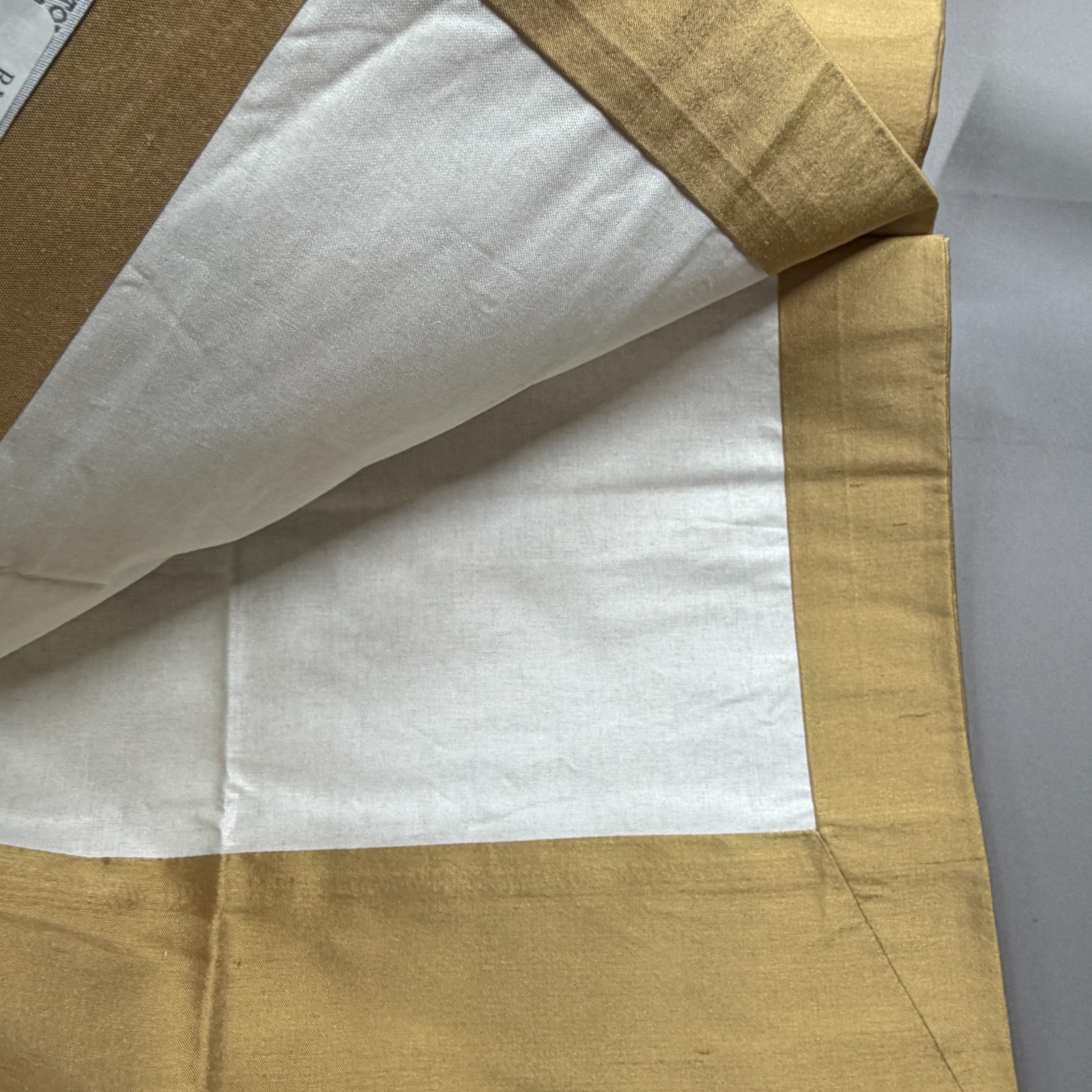 Restoration Hardware 100% Thai Silk Panels 50 X 96 in Gold