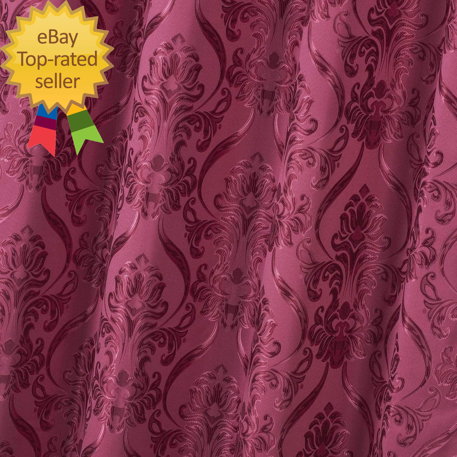 New 4 Piece Drape Set with Attached Valance and Sheer with