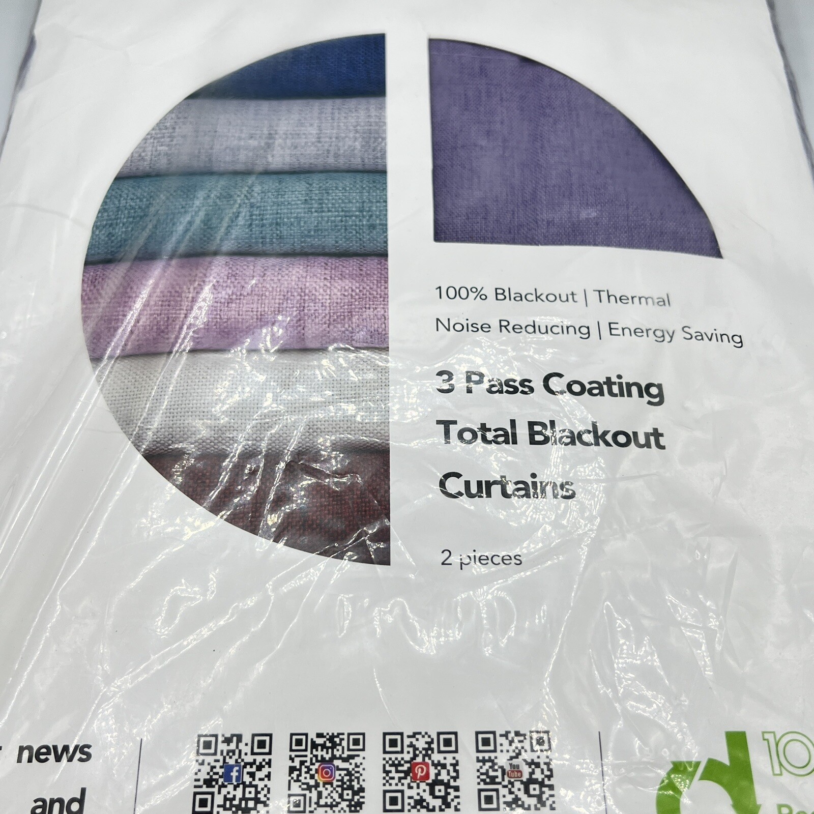 Deconovo Total Blackout Curtains 52X108 Thermal Insulated Grommet Light Purple