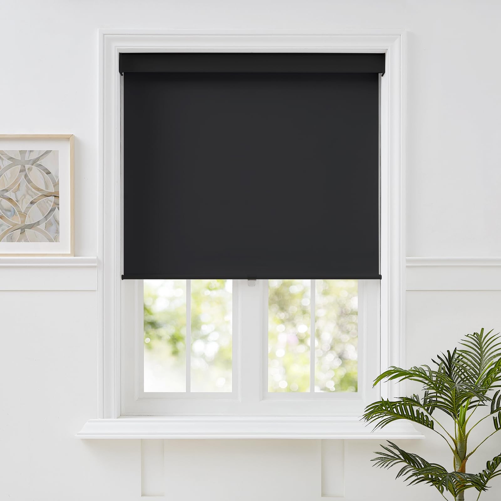 Melodieux 100 Blackout Cordless Free-Stop Roller Shade Window Blind Thermal