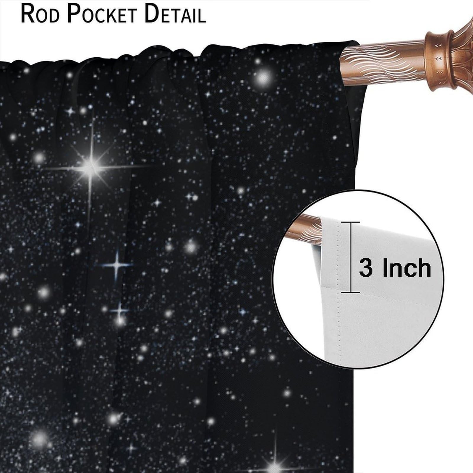 Galaxy Blackout Curtains Night Starry Sky Stars Fantasy Galaxy Universe Art P…