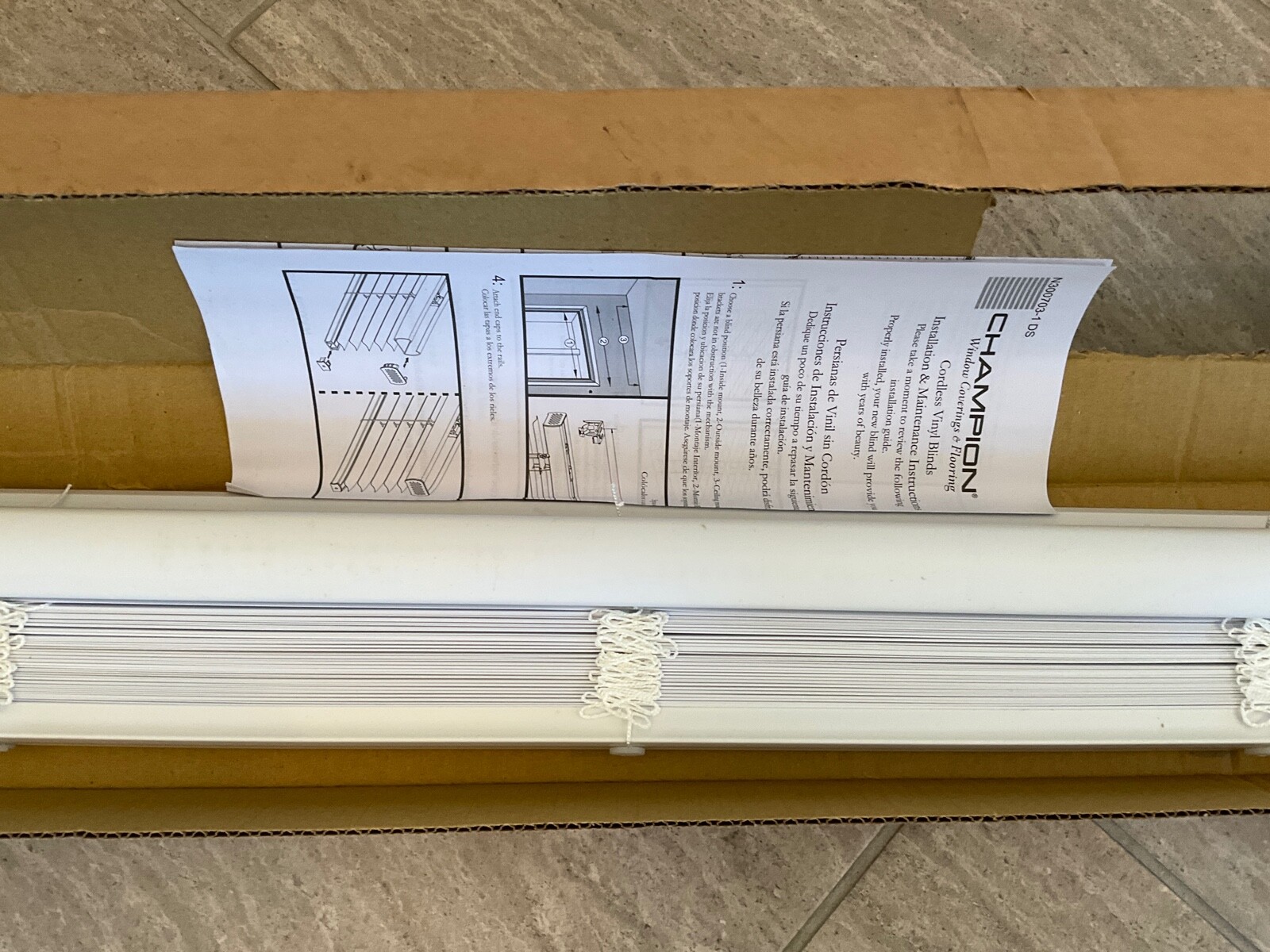 Champion TruTouch Cordless 1″ Vinyl Mini Blind 29″ x 48″ White