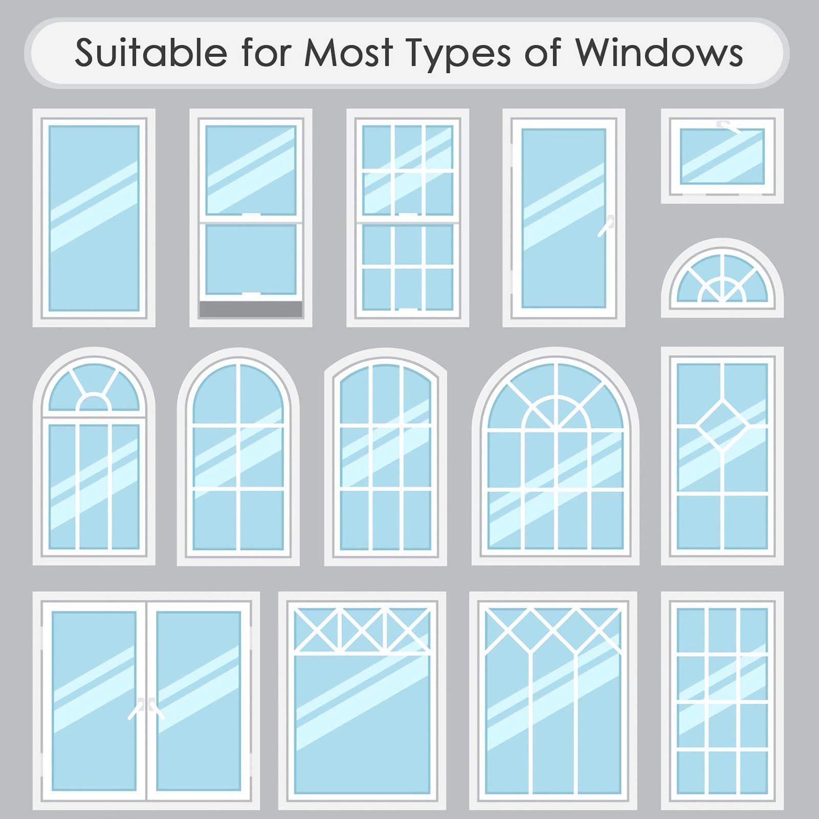 DKTIE Static Cling Decorative Window Film Vinyl Non Adhesive Privacy 17.7″x78.7″