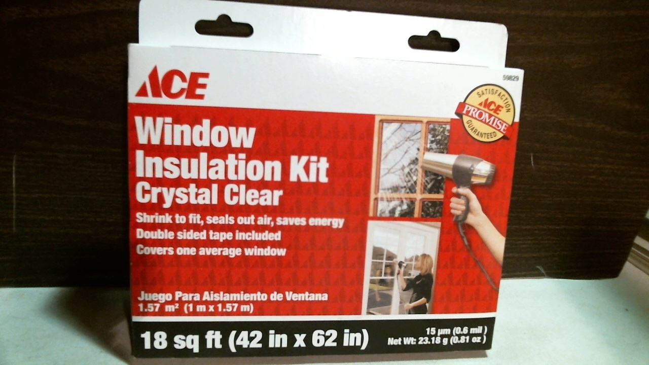 Ace 59829 Window Insulation Film Kit Crystal Clear 18 Sq. Ft. FREE SHIPPING