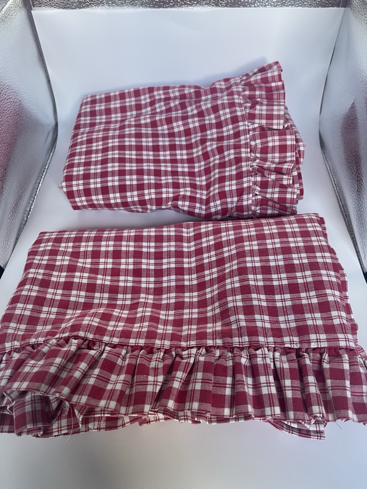 Country Style 2- Curtains 2 Valance & 2 Tie Backs Unknown Brand