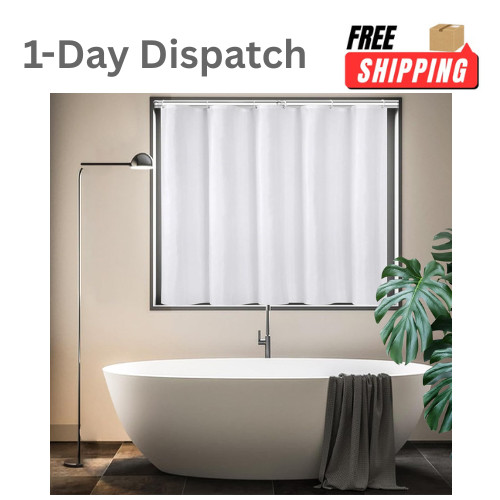 EMLTHORY 36×48 White Bathroom Window Curtain Waterproof