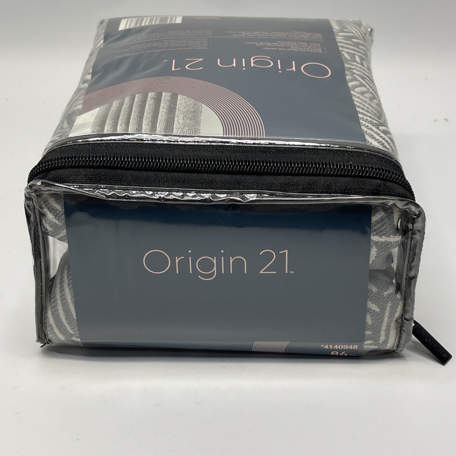 Origin 21 84-in Grey Abstract Room Darkening Thermal Lined Back Tab Single Panel