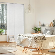Adjustable Sliding Glass Door Blinds 45.8″- 86″ W x 96″ H, Panel Track Blinds
