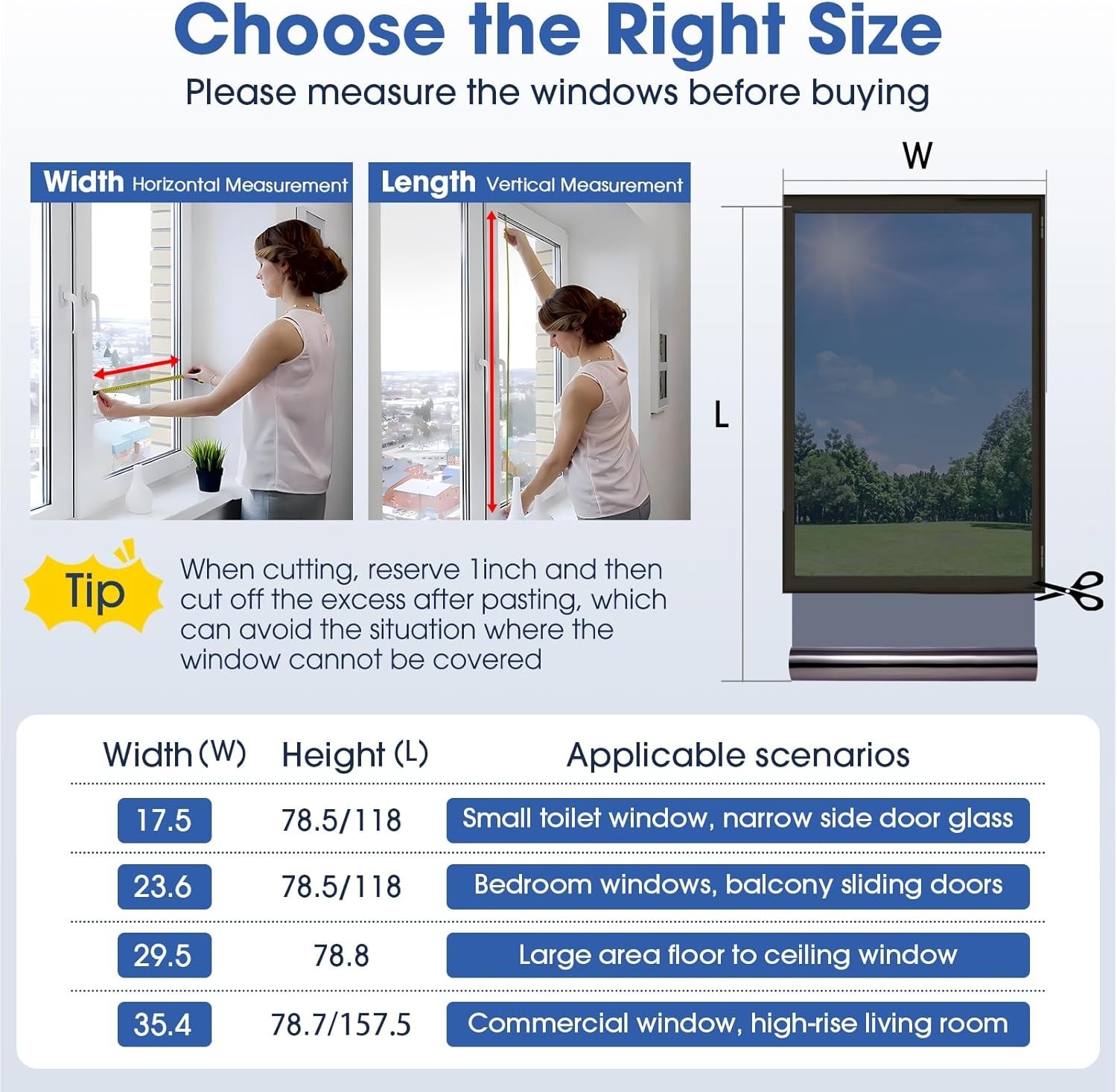 Black-Silver Reflective Window Film, UV Protection & Easy Static Cling, 9.56ft²