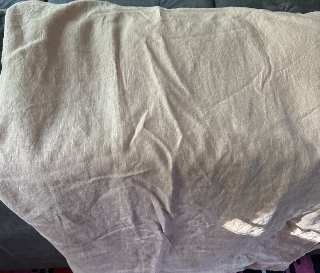 Pottery Barn Belgian Flax Linen 1 Single Drape Soft Lined 50×96” One Peach Blush