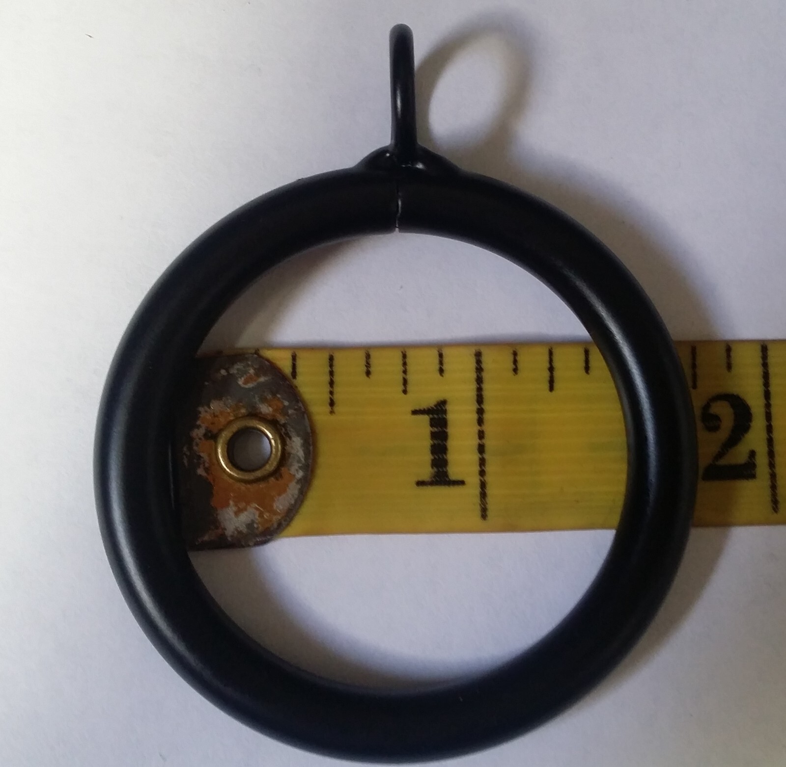 PACK OF 10 pieces 1-1/2″ BLACK IRON drapery curtain drape ring with eyelet