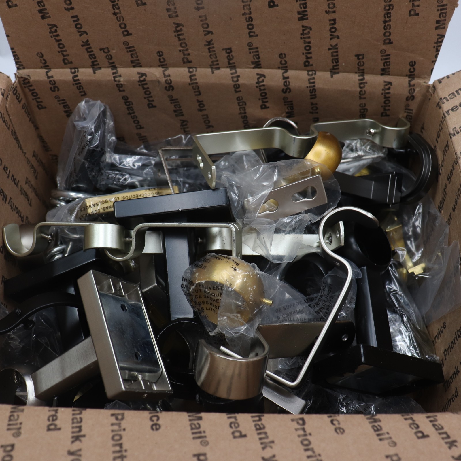 Assorted Curtain Rod Hardware 15lbs