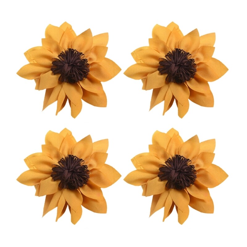 Pack of 4 Flower Design Curtain Holdbacks for Living Room Window Drape Tiebacks