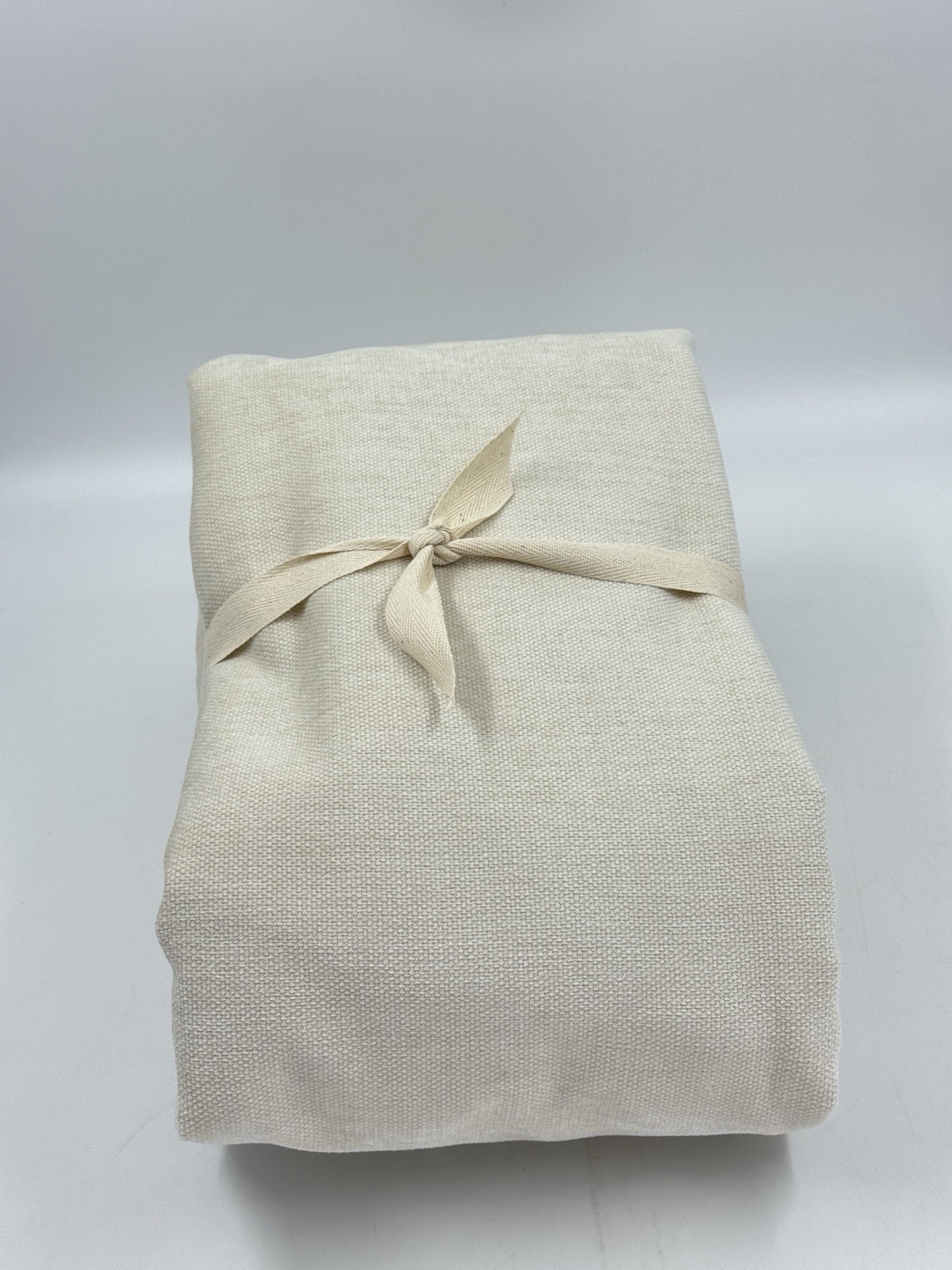New WEST ELM Worn Velvet Curtain With Blackout Lining Alabaster, 48 X 108