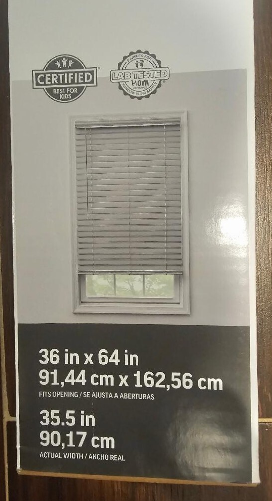 Project Source Premium 2-in Slat Width 36-in x 64-in Cordless (Gray Vinyl)