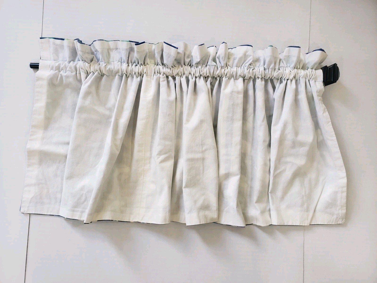 2 Vintage 1990’s Dolphin Window Valances 58.5×16″ Tropical Handmade Blue Purple
