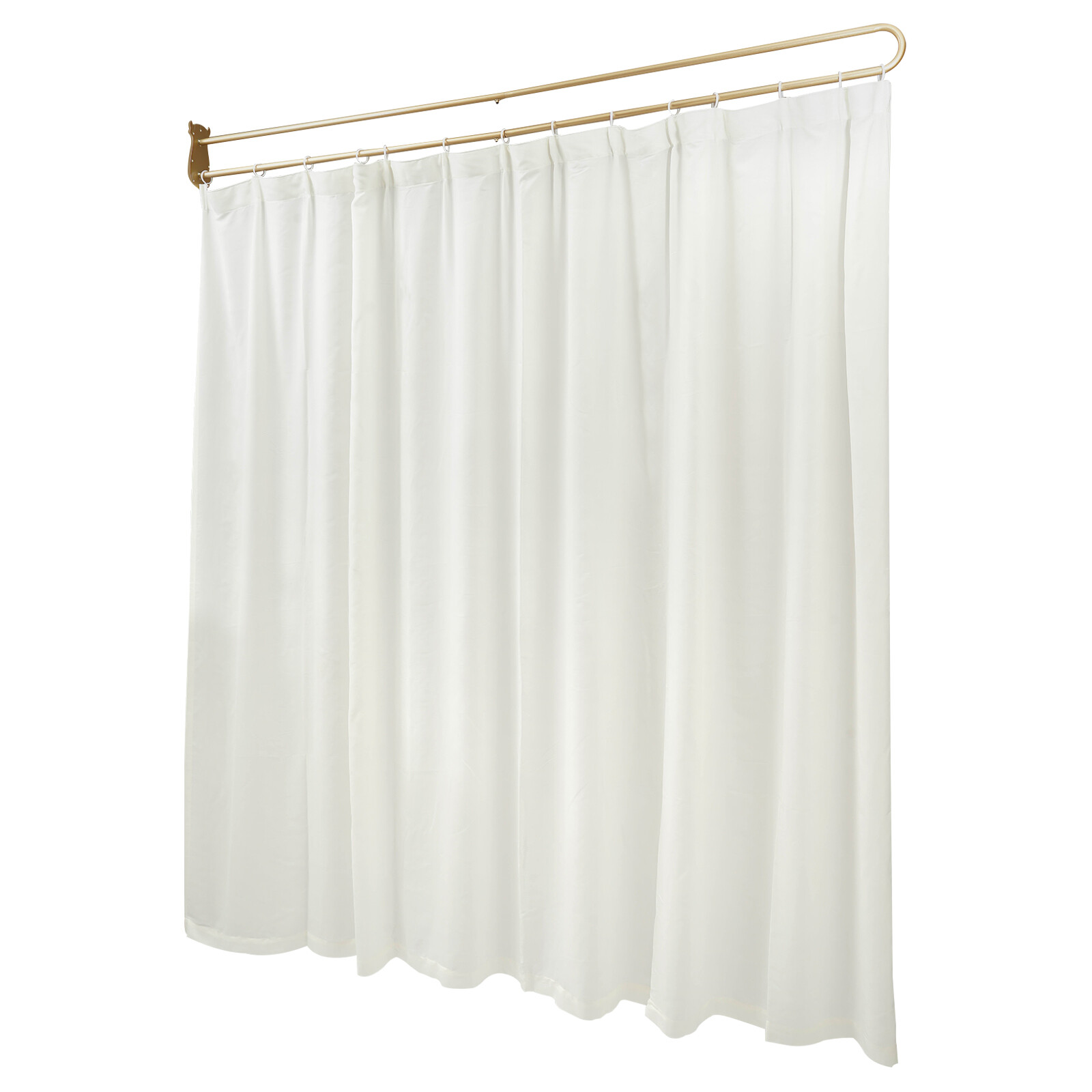 200cm Curtain Rod U-shaped Long Rod W/gauze Curtain Privacy Partition Protection