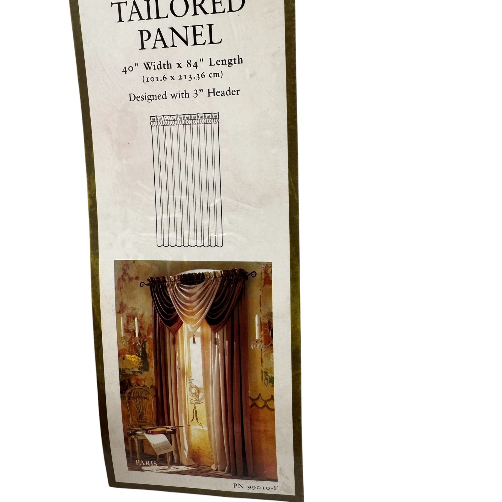 3 CROSCILL CLASSICS Paris Waterfall Valance Tasseled Terra-Cota 45in W x 38” L