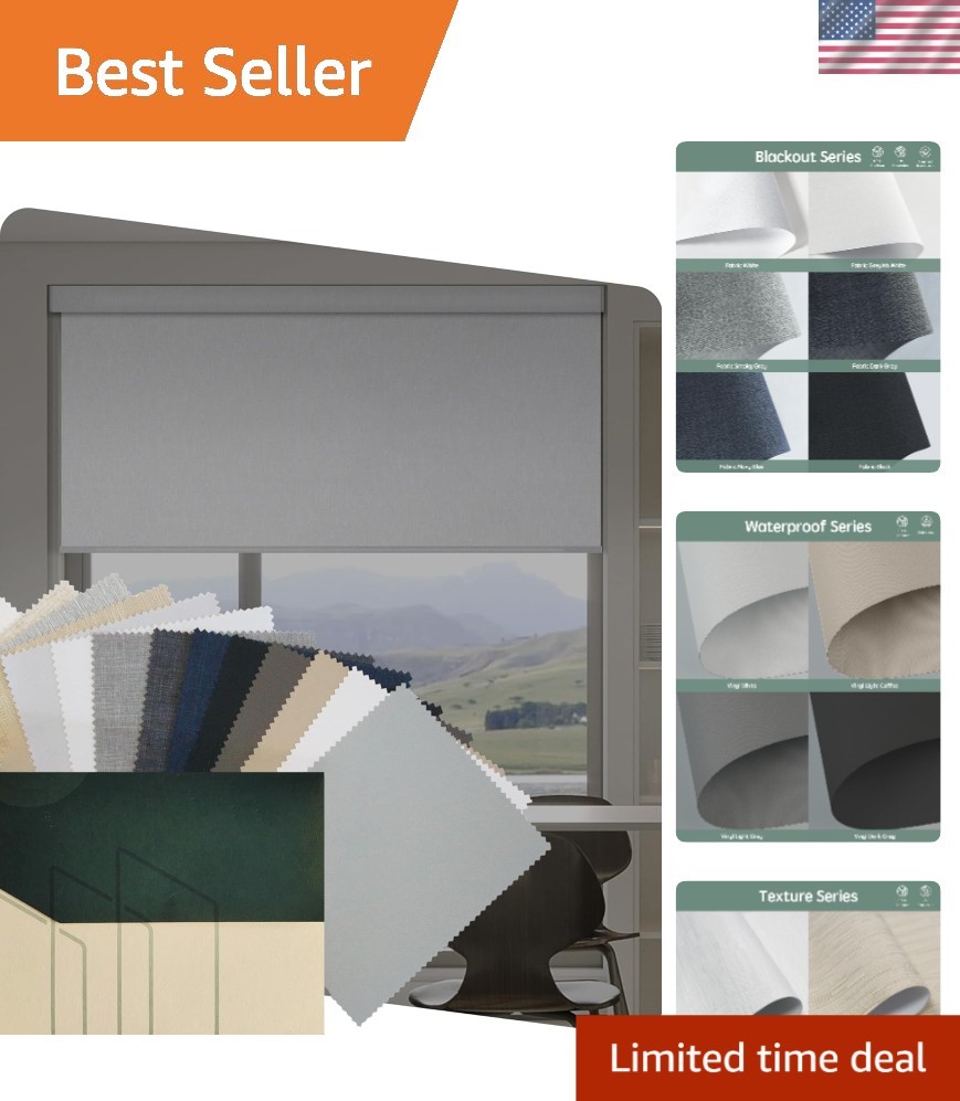 Motorized Blinds with Remote, Blackout Smart Blinds for Windows Motorized Rol…