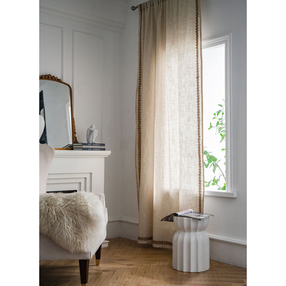 Plain Curtain for Living Room Bedroom Window Panel Treatment Drape