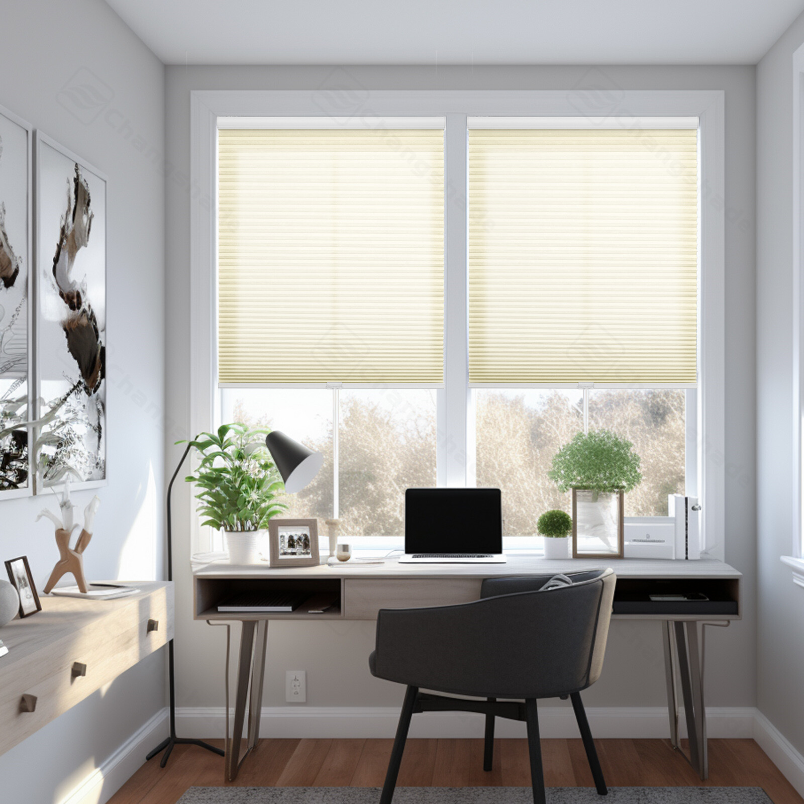 CUSTOM CUT Cordless 1.5inch Window Shades Light Filtering Cellular Shades
