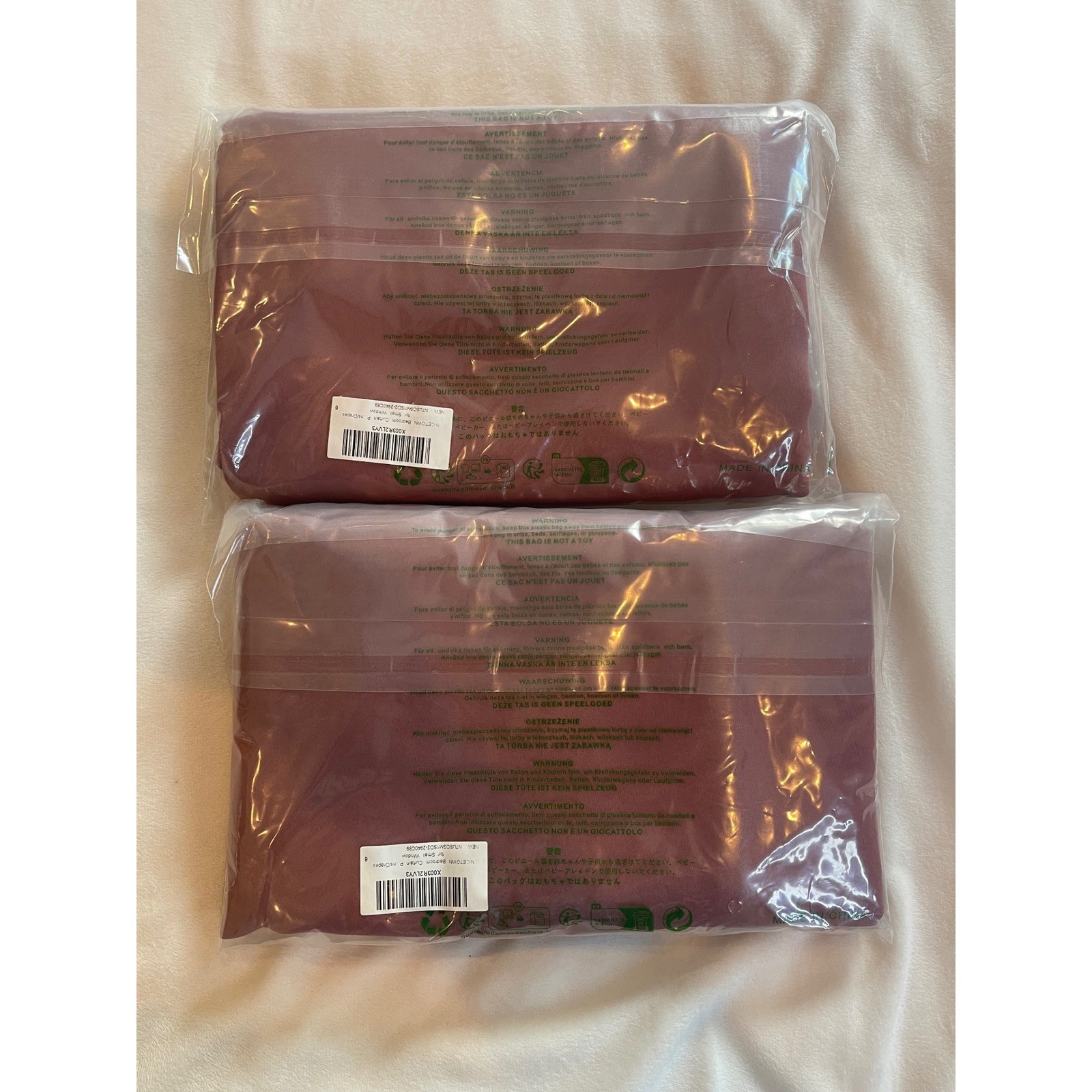NICETOWN Bedroom Curtain Panels Grommet Top Mauve Pink 29×40 Set of 2 New