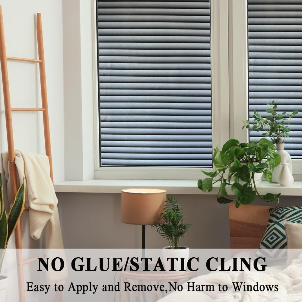Blinds Blackout Room Darkening Window Film Privacy Anti UV Tint 17.5×78.7in |…